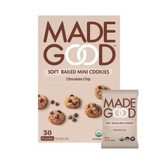 MadeGood Soft Baked Chocolate Chip Mini Cookies, Gluten 5 Count Pack of 6 