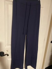 Flared Leggings Stretch Drawstring High Waisted Wide Leg Yoga Pants S FREE SHIP