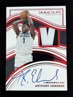 2022-23 Panini Immaculate Collection Anthony Edwards #IPA-AED Red Patch Auto /10