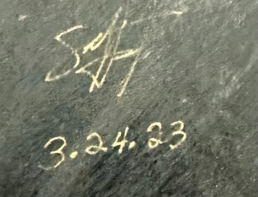 Cerámica anatómica macabra gótica corazón rojo sobre placa de terciopelo 2023 firmada ilegalmente Foto 3 de 3