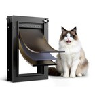 All Aluminum Cat Door Interior Door Black 3 Flaps, For Exterior door Small Ca.
