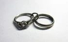 Vintage SOLID SILVER Wedding & Engagement Rings BRACELET CHARM, Pendant