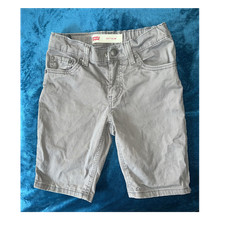 Levi's Boys 511 Slim Gray Chino Shorts Cotton Pockets Size 8 REG 24W