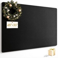 Bulletin Board, 48 X 35 inches Decorative Felt Cork Board Alternative with Pu...