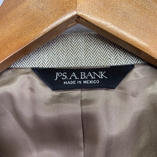 Joseph A Bank Suit Sport Coat 41 Regular Silk Camel Hair Herring Blazer Jacket - Picture 2 of 15