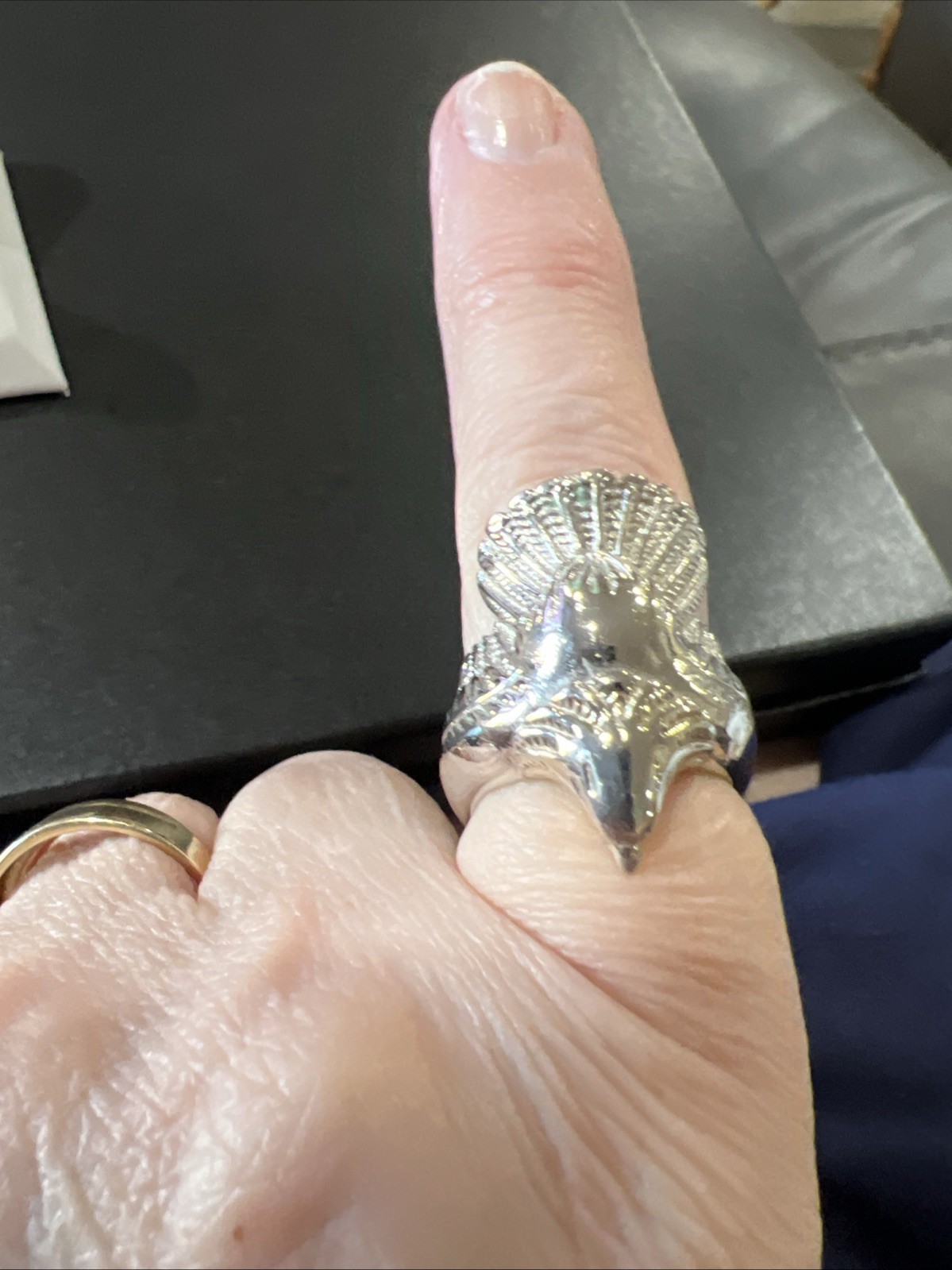 sterling silver Eagle Ring Size 9 Unique Ring Uni… - image 14