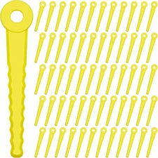 60 Pcs Replacement Blades Compatible with Weed Warrior Push-N-Load 3 Blade Trimm