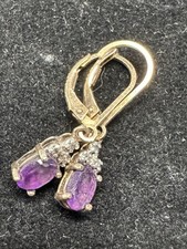 Gold Vermeil Sterling Silver Amethyst Earrings