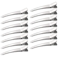 50 Pack 2.36 Inches Hair Clips,  Silver Metal Alligator Hair Pins Teeth Bows Hai