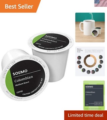 Experience Rich Flavor: Solimo Colombian Coffee Pods, 24 Count for Keurig Users