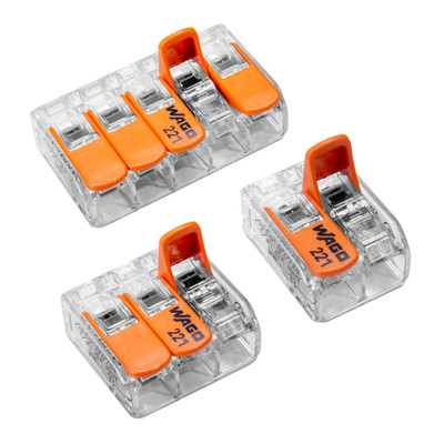WAGO Klemmen 221-612 613 615 | Verbindungsklemme 6mm² | Kabelverbinder mit Hebel