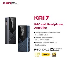FiiO KA17 Portable USB DAC Audio HiFi Decoder, Dual ES9069Q PCM768DSD512 Black 