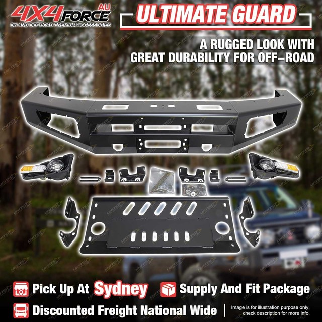 Ultimate Guard Front Bull Bar No Loop for Toyota Landcruiser 79 Series 06-22 SYD