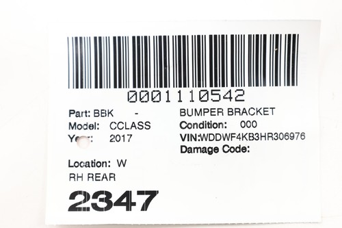 2015 - 2021 MERCEDES C300 W205 REAR BUMPER RIGHT BRACKET MOUNT OEM A2058801802 - Picture 15 of 15