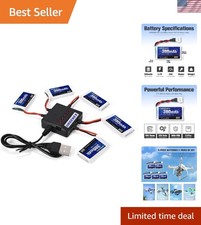 380mAh 3.7V Lipo Battery Pack with 5-in-1 Charger for SYMA & Holy Stone Drones