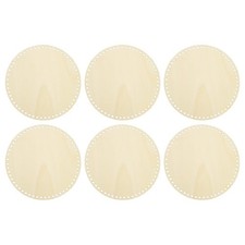 10" Diameter Crochet Basket Bottom, 6Pcs Round Blank Crochet Knitting Wooden ...