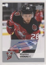 2020-21 Upper Deck AHL Auto Brandon Gignac #46 Auto 04f7