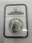 1887 - United States Silver Morgan Dollar $1 - NGC Graded MS 62 🇺🇸