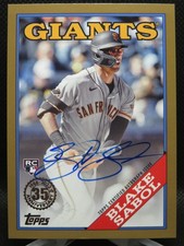 BLAKE SABOL 2023 TOPPS 1988 TOPPS GOLD BORDER RC AUTO SP #D 37/50 GIANTS