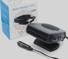 200W Car Heater Portable Electric Heating Fan Defogger Defroster Demister 12V