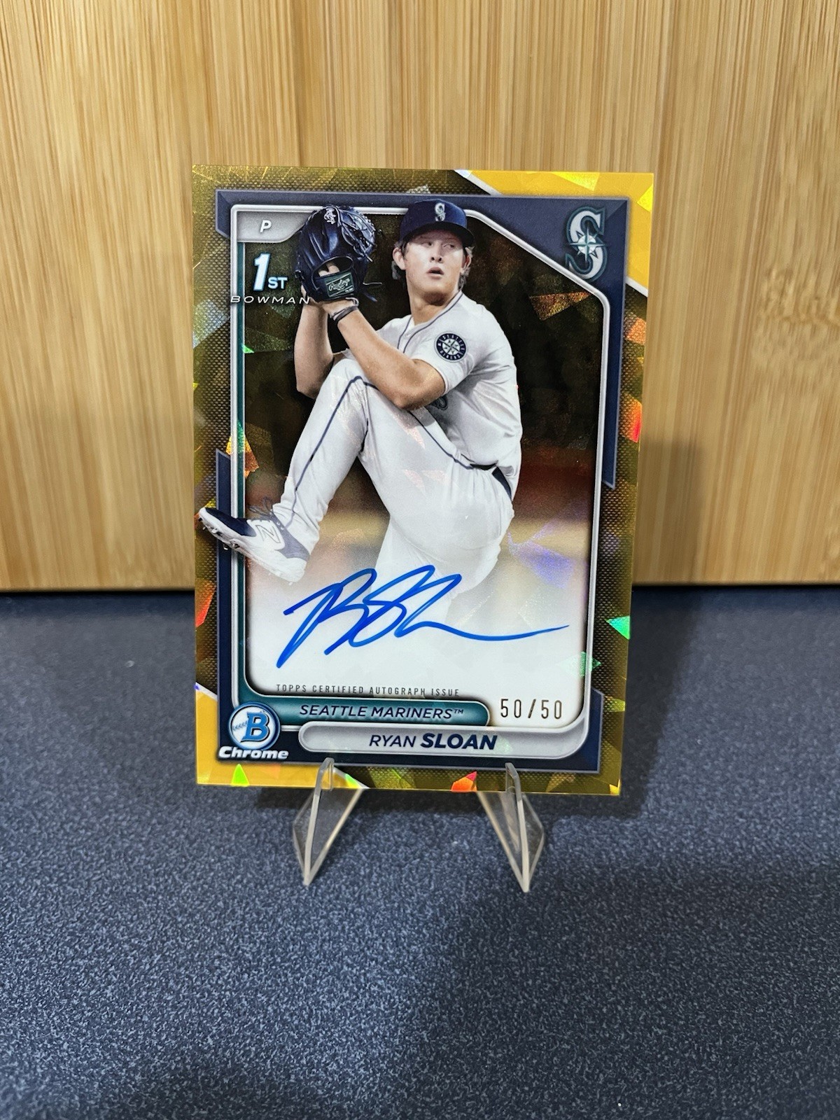 2024 Bowman Chrome Draft Sapphire - Ryan Sloan Gold Auto /50  #CPA-RS (50/50)