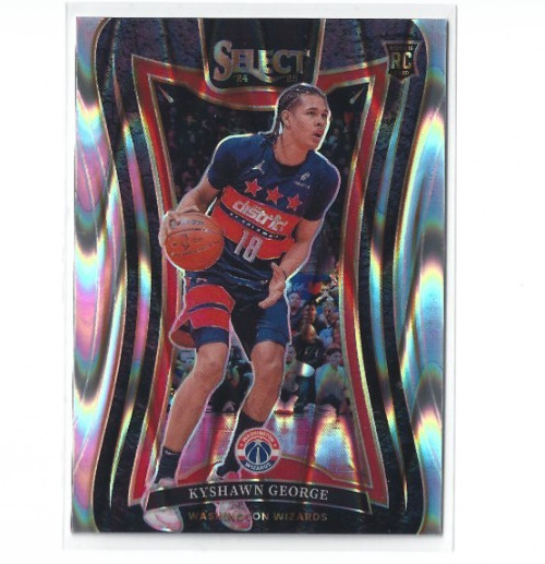 2024-25 Panini Select Kyshawn George RC #374 Mezzanine Silver Tectonic Prizm