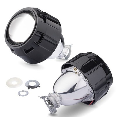 Mini Projector Lens 2.5 Inch LHD Bi-Xenon H1 H4 H7 Retrofit Black