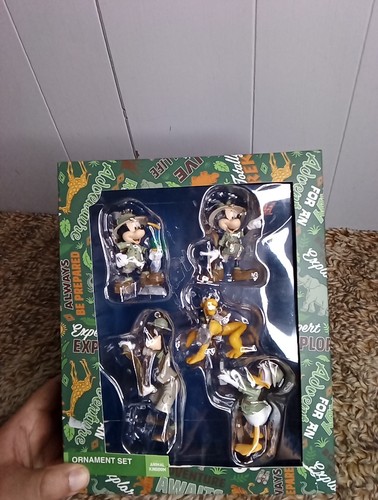 Disney Parks Ornament 5 pc Set Animal Kingdom Safari Mickey, Minnie NEW - Photo 2/5