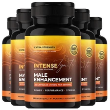 Intense'Ignite Fast Acting Male Performance Herbal Supplement 300 Pills (5 Pack)