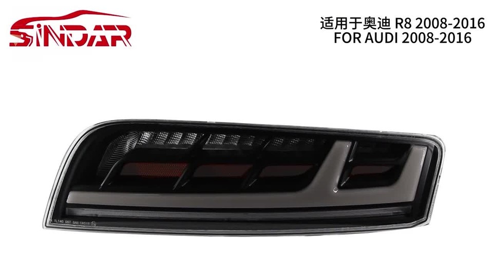 SINDAR Rear LED Clear Lens Tail Lights VANTA DESIGN For Audi R8 2007 ...