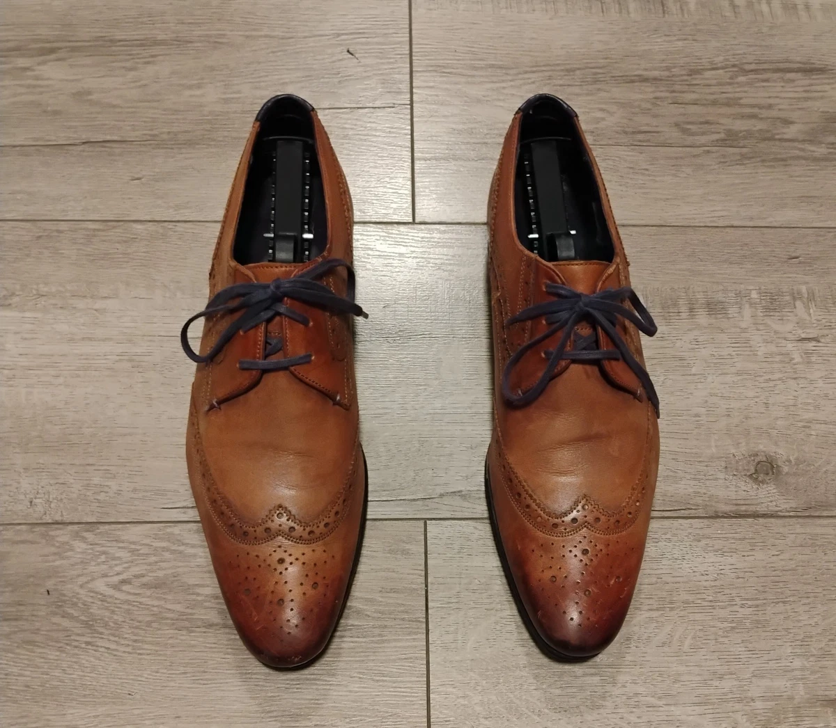 Ted Baker Sumpsa Tan Leather Derby Dress Shoes Red Laces Mens US 8 UK 7 EU 41 Lace Up Dress Shoe | Connor | Ted Baker US main image 4