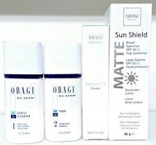 OBAGI Gentle Cleanser Toner  Retinol 1.0 Cream  Sunshield Matte SET