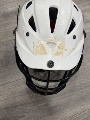 Cascade Lacrosse Helmet White Black Cage MLL Official Helmet USA Made 