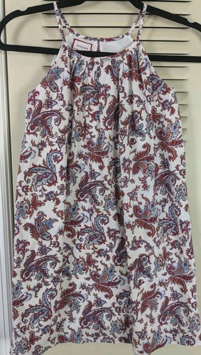 Neck & Neck Little Girls 8Y-9Y Dress Sundress Spaghetti Strap Lined White/ Red