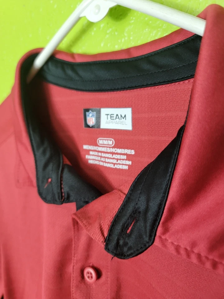 Camisa polo de golf Arizona Cardinals bordada ropa de equipo roja para hombre mediana Foto 4 de 4