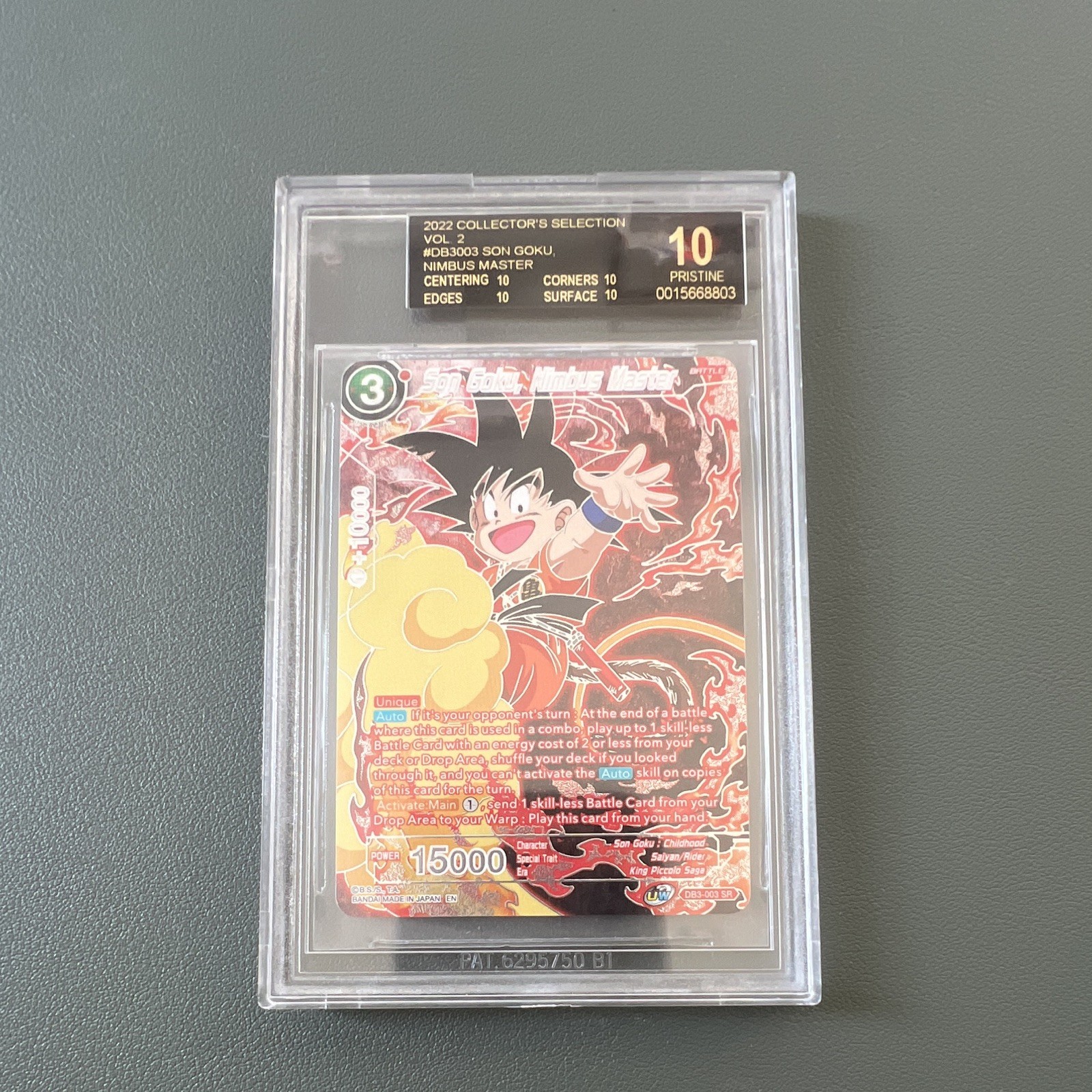 Dragon Ball Son Goku, Nimbus Master DB3-003 BGS 10 Black Label Foil 2022 ENG