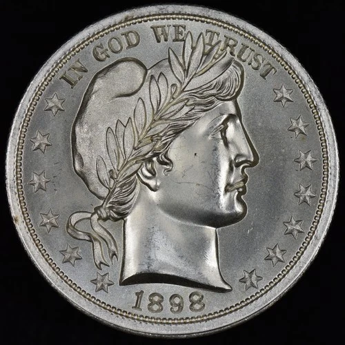 2 OZ SILVER ROUND ✪ 1898-O BARBER HALF DOLLAR ✪ HIGH RELIEF COIN INTAGLIO MINT