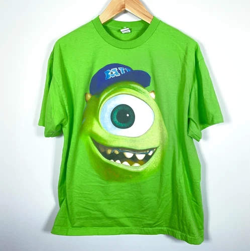 Pixar Monsters University T-Shirt Adult XL Green Mike Wazowski Disney Crewneck