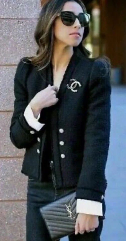 BNWT ZARA BLACK FRAY HEM BLAZER WITH CUFFS POPLIN BUTTONS GEMS JACKET TRINNY XL - Image 1 of 4