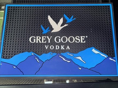 Grey Goose Vodka Drip Service Large Spill Rubber Bar Mat Advertisement Used