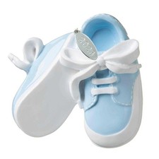 2026 3" Baby Boy Shoe Ornament Baby's First Christmas Ornament Blue Baby Booties