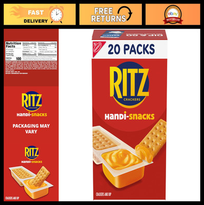 Cheesy Dip & RITZ Crackers Snack Packs - 20 Convenient School Snacks