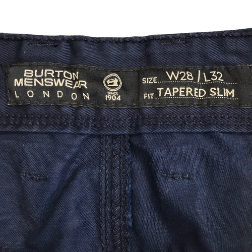 Pantalones chinos ajustados de algodón Burton para hombre azul marino talla 28R - Imagen 6 de 9