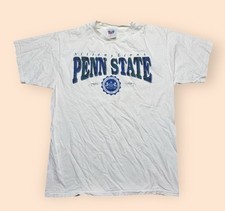 Vintage Penn State Nittany Lions 1990s T Shirt Men  s Large White Vtg PSU 90s