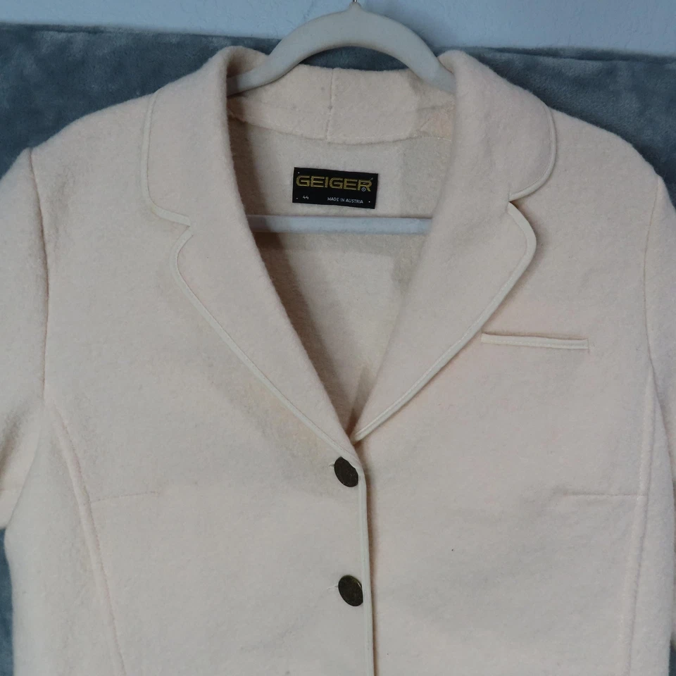 Geiger Jacket Womens 44 Wool Blazer Austria Button Up Classic Pockets Elegant - Image 2 of 4