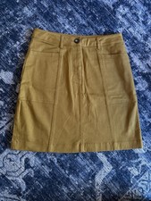 Boden Women's Mini Skirt Tan Cotton with Elastane Short Mini Pockets Size 6R