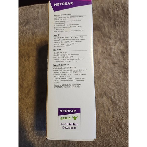 NETGEAR N300 WiFi Cable Modem Router - Picture 3 of 5