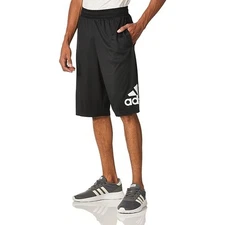 Adidas mens SMALL basketball crazylight shorts black white training sports 11"