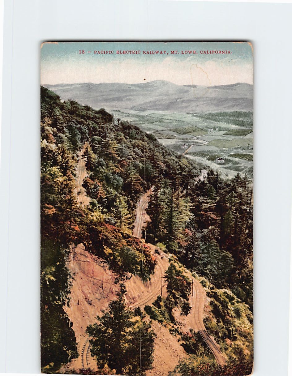 Postcard Pacific Electric Railway Mt. Lowe California USA