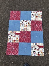 1950s Baby Cowboy Quilt Western Vibrant Colors Lovely Piece 